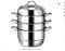 Cooking Steamer with 4 Tiers, 11-Inch Stainless Steel Steamer Pot with Tempered Glass Lid, Handles on Both Sides, 2 Steaming Septa Included, Dishwasher Safe, Ideal for Vegetable, Food, and Kitchen